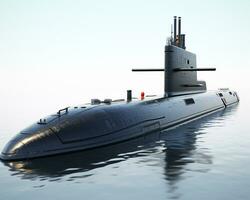 Ballistic Missile Submarine on white background. Generative AI photo