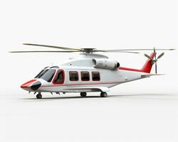 AgustaWestland AW139 on white background. Generative AI photo