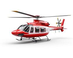 Air Ambulance on white background. Generative AI photo