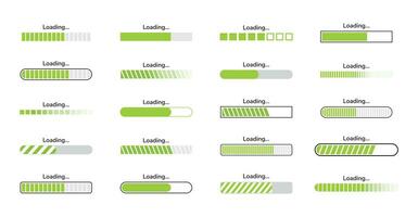 Loading bar progress icons. Load sign vector illustration. System software update and upgrade concept Vector illustration