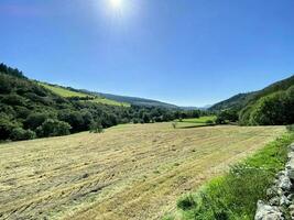 A view of the North Wales Countryside near Mount Snowden on a sunny day photo