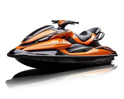 Jet Ski on white background. Generative AI photo