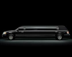 limousine on white background. Generative AI photo