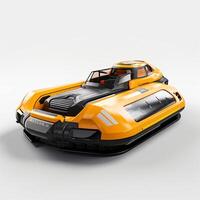 Hovercraft on white background. Generative AI photo