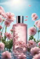 Ai generated Perfume bottle mockup photo