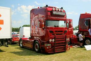 Whitchurch in the UK in JUne 2023. A view of a Truck at a Truck Show in Whitchurch Shropshire photo