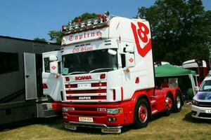 Whitchurch in the UK in JUne 2023. A view of a Truck at a Truck Show in Whitchurch Shropshire photo