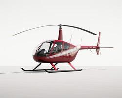 Robinson r44 en blanco antecedentes. generativo ai foto