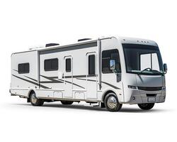 RV Recreational Vehicle on white background. Generative AI photo