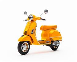 Vespa on white background. Generative AI photo