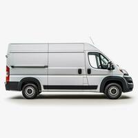 Van on white background. Generative AI photo