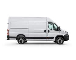 Van on white background. Generative AI photo