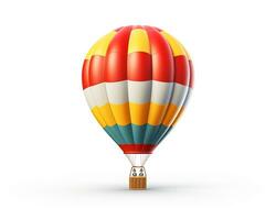 Traditional Hot Air Balloon on white background. Generative AI photo