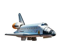 Space Shuttle Columbia on white background. Generative AI photo