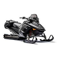 Snowmobile on white background. Generative AI photo