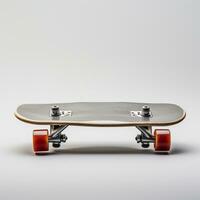 Skateboard on white background. Generative AI photo