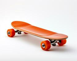 Skateboard on white background. Generative AI photo