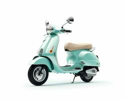 scooter en blanco antecedentes. generativo ai foto