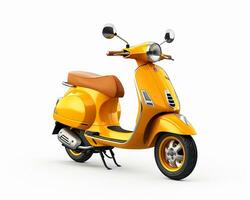 Scooter on white background. Generative AI photo