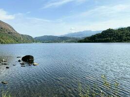 A view of the North Wales Countryside at Llyn Dinas in Snowdonia photo