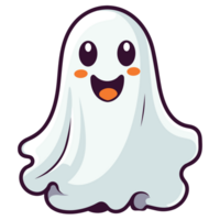 Beautiful Cute Halloween Ghost - Ai Generative png