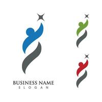 Human character logo sign vector