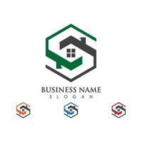 Property and Construction Logo design vector