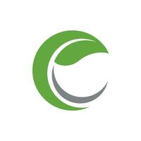 Logos of green Tree leaf ecology vector