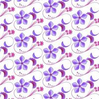 Modern floral pattern background design vector template