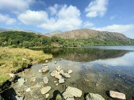 A view of the North Wales Countryside at Llyn Dinas in Snowdonia photo