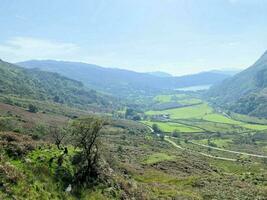 A view of the North Wales Countryside near Mount Snowden on a sunny day photo