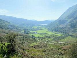 A view of the North Wales Countryside near Mount Snowden on a sunny day photo