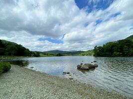 un ver de el lago distrito a Rydal agua foto