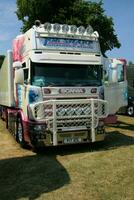 Whitchurch in the UK in JUne 2023. A view of a Truck at a Truck Show in Whitchurch Shropshire photo