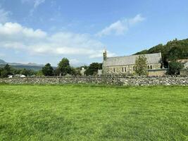 A view of the North Wales countryside at Beddgelert on a sunny day photo