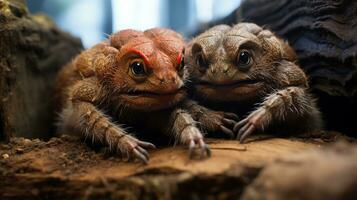 photo of heart-melting two Tarantulas with an emphasis on expression of love. Generative AI