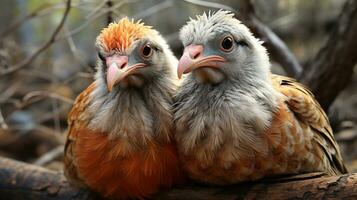 photo of heart-melting two Turkeys with an emphasis on expression of love. Generative AI