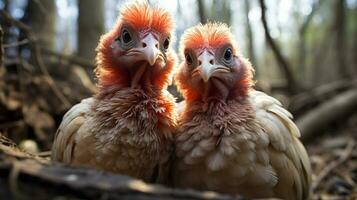 foto de conmovedor dos pavos con un énfasis en expresión de amor. generativo ai