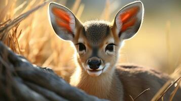 photo of heart-melting two Impalas with an emphasis on expression of love. Generative AI