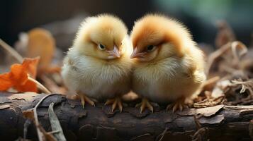 photo of heart-melting two Geese with an emphasis on expression of love. Generative AI