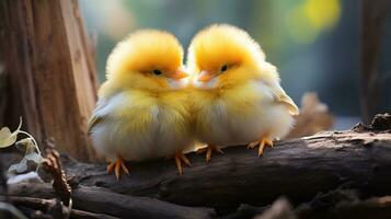 photo of heart-melting two Geese with an emphasis on expression of love. Generative AI