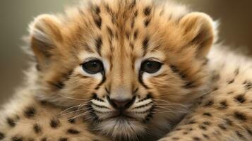foto de conmovedor dos guepardos con un énfasis en expresión de amor. generativo ai