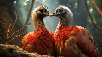 photo of heart-melting two Camels with an emphasis on expression of love. Generative AI