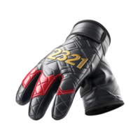 Black leather sports gloves for men, perfect for winter season generated by AI png