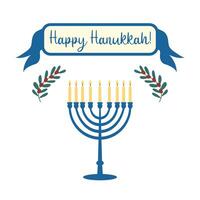 Happy Hanukkah vector greeting card