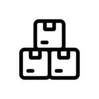 paquetes icono en de moda contorno estilo aislado en blanco antecedentes. paquetes silueta símbolo para tu sitio web diseño, logo, aplicación, ui vector ilustración, eps10.