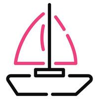 velero icono ilustración, para uiux, web, aplicación, infografía, etc vector