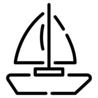 velero icono ilustración, para uiux, web, aplicación, infografía, etc vector