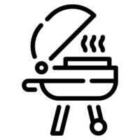 barbacoa icono ilustración, para uiux, web, aplicación, infografía, etc vector