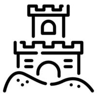 castillo de arena icono ilustración, para uiux, web, aplicación, infografía, etc vector